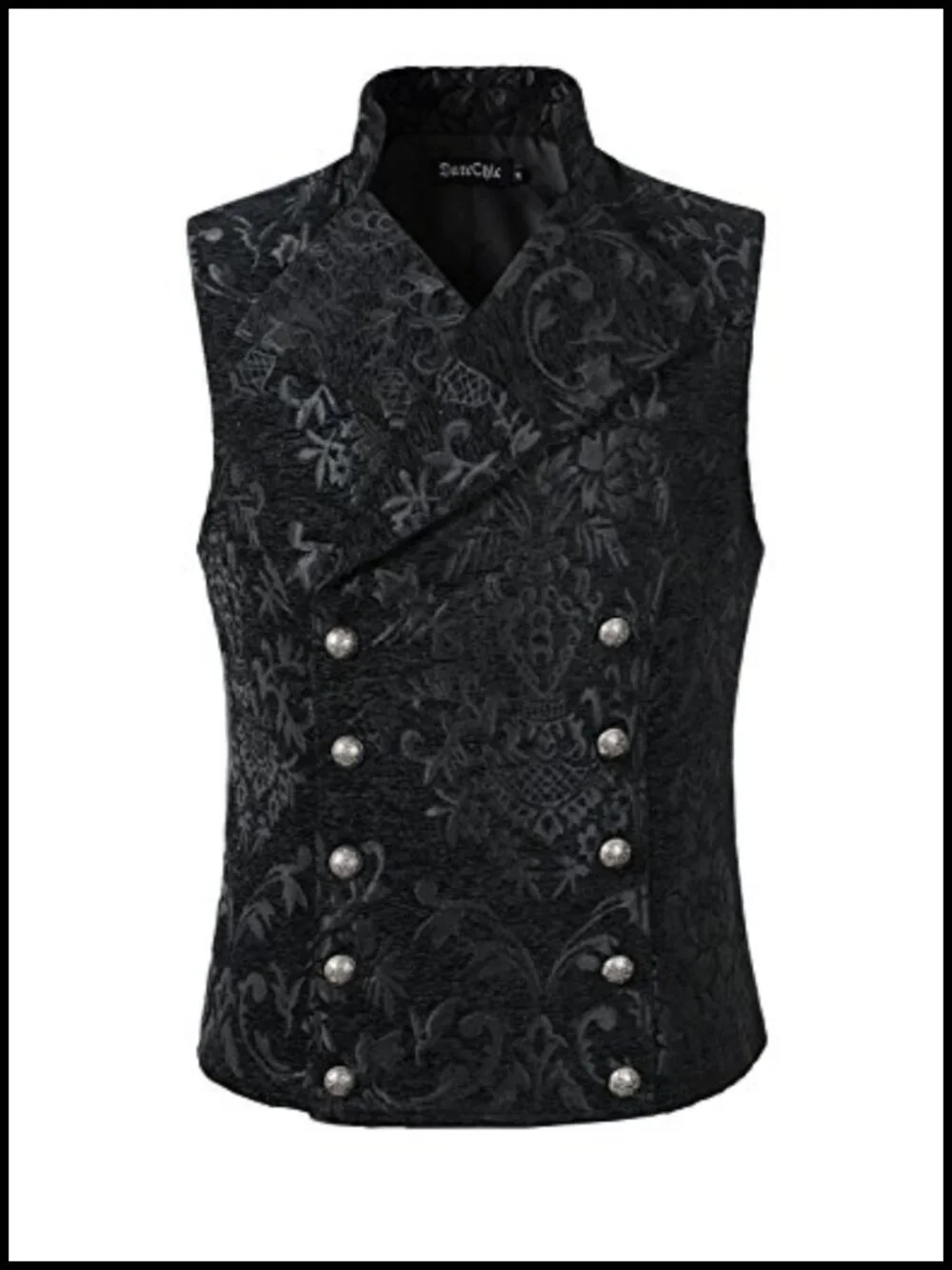 Tapestry Double-Breasted Vest Gothic Aristocrat Steampunk Victorian Slim Fit